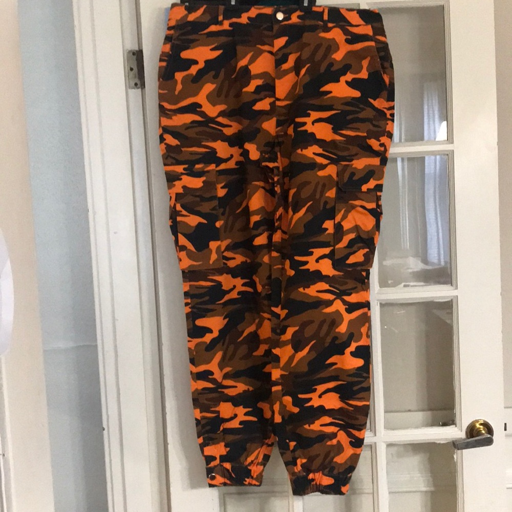 Orange Camo Joggers